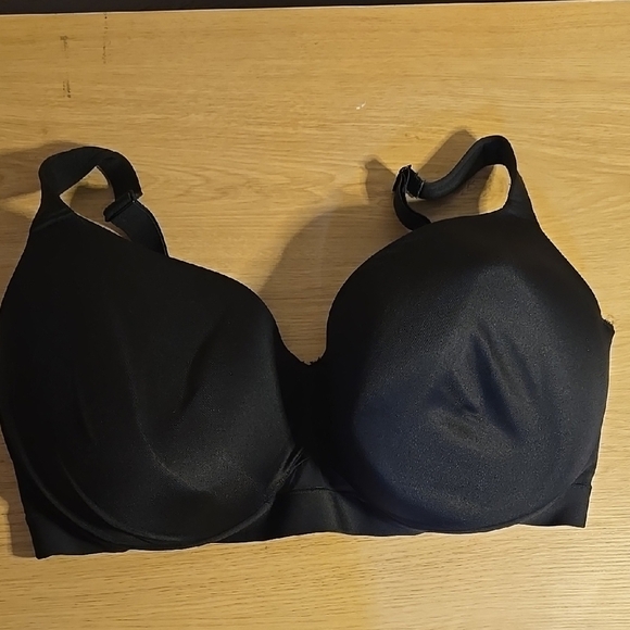 Cacique Black Sleek Full Coverage Bra with Wide Straps - Picture 1 of 3